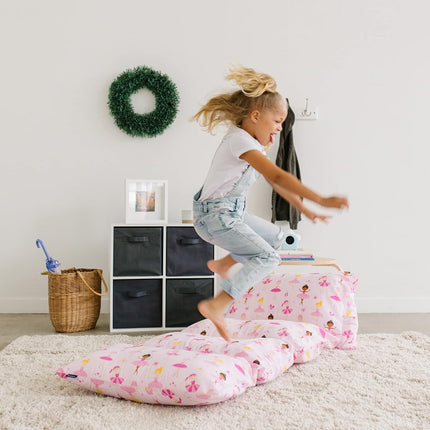 Wildkin Kids Floor Lounger – Traversin, Idéal pour les Soirées Pyjama, Convient aux Oreillers Standards – Ballerine