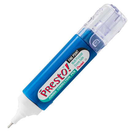 Pentel Presto! Jumbo Correction Pen, Fine Point, Metal Tip, Box of 12 (ZL31-W)