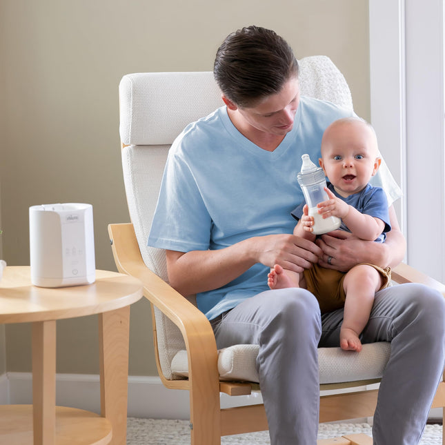 Calienta biberones y esterilizador digital Chicco para biberones, potitos y bolsas de leche | Elimina el 99.9% de los gérmenes | 4 opciones de calentamiento | Pantalla táctil digital | Apagado automático y alerta sonora