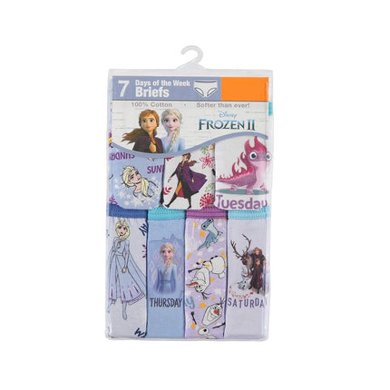 Disney Frozen Underwear Available in Brief Panties and Girl Shorts, Sizes 2/3t-10, 7-Pack Days of the Week, 6