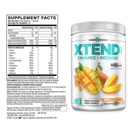 Xtend Essential Amino Acids Mango Flavoured Powder, 40 Servings