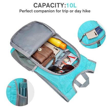 G4Free 10L Hiking Backpack Lightweight Packable Hiking Daypack Small Travel Outdoor Foldable Shoulder Bag(Dark Blue)