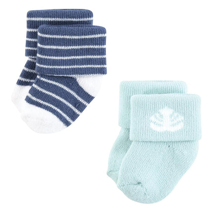 Hudson Baby Unisex Baby Cotton Rich Newborn and Terry Socks, Pink Dolphin, 0-6 Months, Pink Dolphin, 0-6 Months