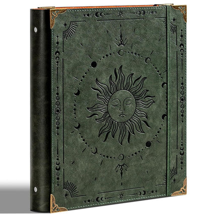Ovesmusl PU Leather 3 Ring Binder Fits 8.5"x11" Le