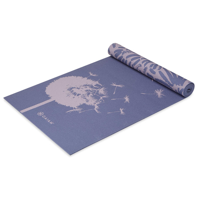 Gaiam Yoga Mat - Premium 6mm Print Reversible Extr