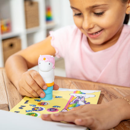Melissa & Doug Sticker WOW!� Dog and Unicorn Bundle: 2 Activity Pads, 2 Sticker Stampers, 600 Stickers