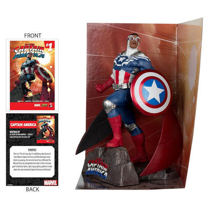 McFarlane Marvel Captain America 1:10th Scale Collectible with Scene (All-New Captain America #1) Toys