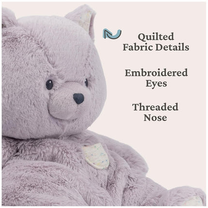 Baby GUND Oh So Snuggly Kitten Large Plush Stuffed Animal for Babies and Infants, Lavender, 12.5”
