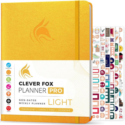 Clever Fox Planner PRO Light – Weekly & Monthly Li