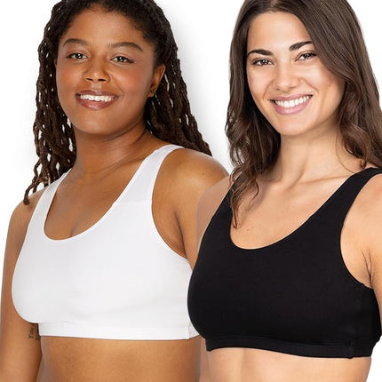 Fruit of the Loom Women's Built Up Tank Style Sports Bra, Opaque, Modern Tapestry/White/Aruba Blue/Dutch Blue, 36 (Pack of 4)