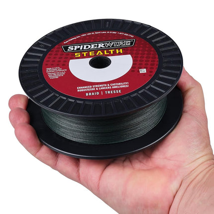 SPIDERWIRE Stealth, Moss Green, 50/14 Pound Test-500 Yard