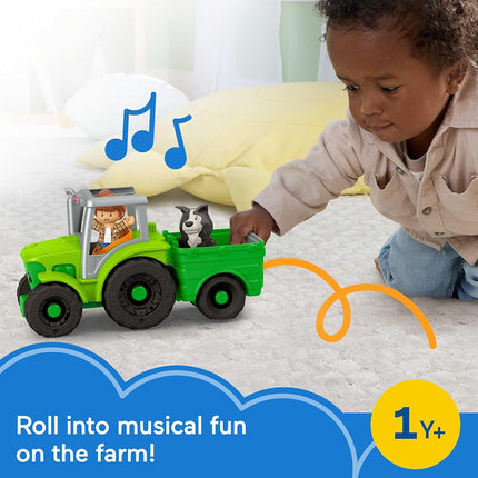 Fisher-Price Little People Push & Play Tractor Toddler Toy