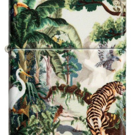 Zippo Jungle Storm Lighter, Colorful Printing, Refillable, Windproof Design, Gift Box, Made in USA, Color 540°