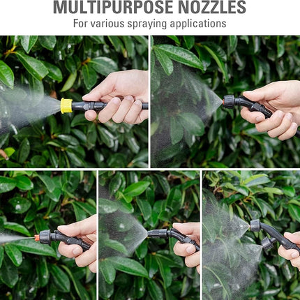 Pulverizador de mochila a batería Greenworks 80V de 15,14 L con 5 boquillas, presión de 70 PSI - Para herbicidas, control de plagas, desinfección y pulverización en jardines, pulverizador inalámbrico de alta presión para uso comercial, solo la herramienta