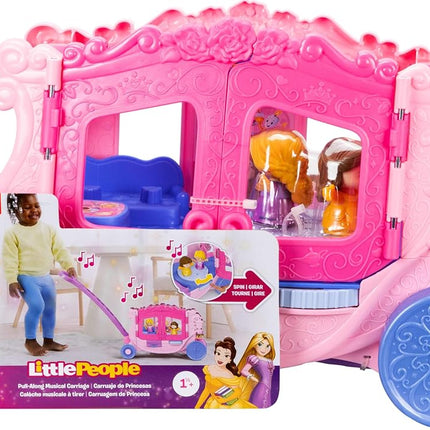Fisher-Price Little People Disney Princess Pull-Along Musical Carriage