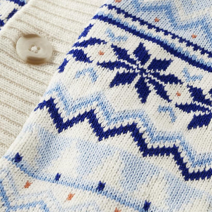 Gymboree Baby Girls' and Toddler Long Sleeve Cardigan Sweaters, Snow Fairisle, 12-18 Months