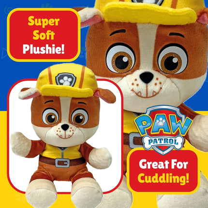 TY Rubble Paw Patrol Soft Plush Toy for Kids, Cuddly Teddy, Collectible Stuffed Toy, Beanie Babies Range, Regular