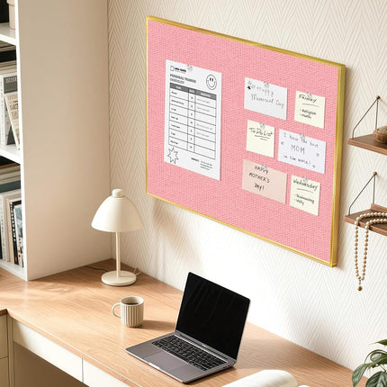 Linen Bulletin Board, 36"x24" Decorative Fabric Pin Board Vision Board