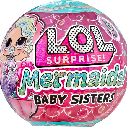 L.O.L. Surprise! Mermaids Baby Sisters - With Colour-Changing Tails, Random Assortment, Includes 1 Doll with Cute Accessories, Collect All 8 Dolls, For Kids Ages 4 and Up, Rosa