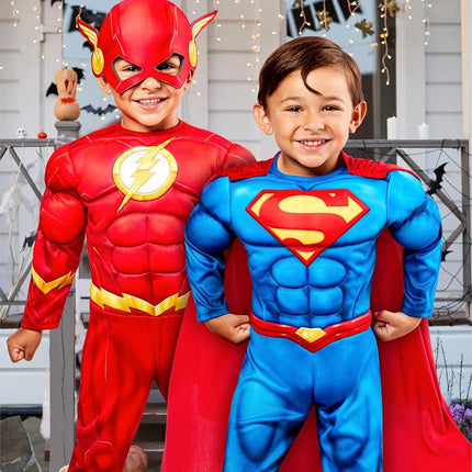 Rubie's Boy's Superman Deluxe Padded Costume Jumpsuit and Cape, 4T