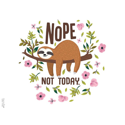 Tervis Sloth Nope Not Today Made in USA Double Walled Insulated Tumbler, 24oz - No Lid, Clear