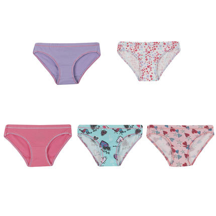 Hanes Ultimate Girls' 5-Pack Cotton Stretch Bikini