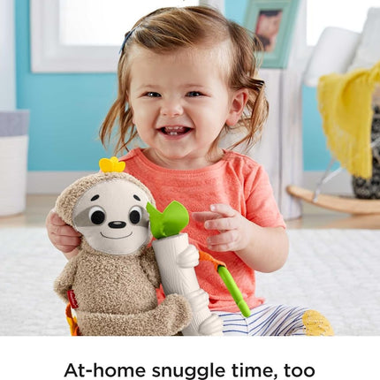 Fisher-Price FXC31 Slow Much Fun Stroller Sloth, Take-Along Baby Toy, Multicolour