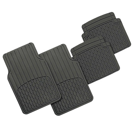 FH Group Automotive Floor Mats - Heavy-Duty Rubber Floor Mats for Cars, Universal Fit Full Set, ClimaProof Floor Mats, Trimmable Floor Mats For Most Sedan, SUV, Truck Floor Mats Gray