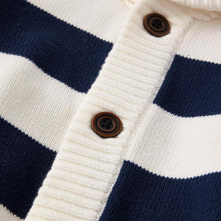 Gymboree Baby Girls' and Toddler Long Sleeve Cardigan Sweaters, Cream Striped, 18-24 Months
