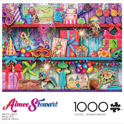 Buffalo Games - Aimee Stewart - Pretty Party - 1000 Piece Jigsaw Puzzle for Adults Challenging Puzzle Perfect for Game Nights - Finished Puzzle Size is 26.75 x 19.75