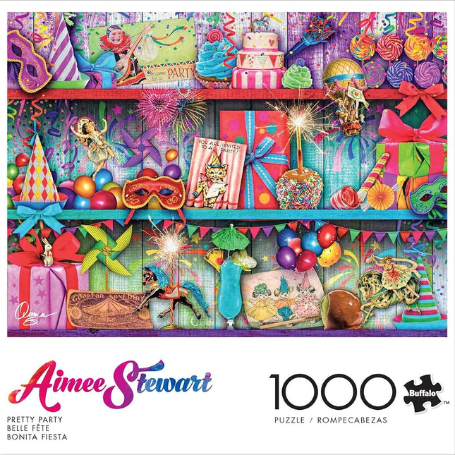 Buffalo Games - Aimee Stewart - Pretty Party - 1000 Piece Jigsaw Puzzle for Adults Challenging Puzzle Perfect for Game Nights - Finished Puzzle Size is 26.75 x 19.75