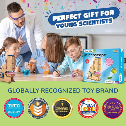 Smartivity Microscope STEM STEAM Educational DIY Building Construction Activity Toy Game Kit, Easy Instructions, Experiment, Play, Learn Science Engineering Project 8+with 100x Zoom