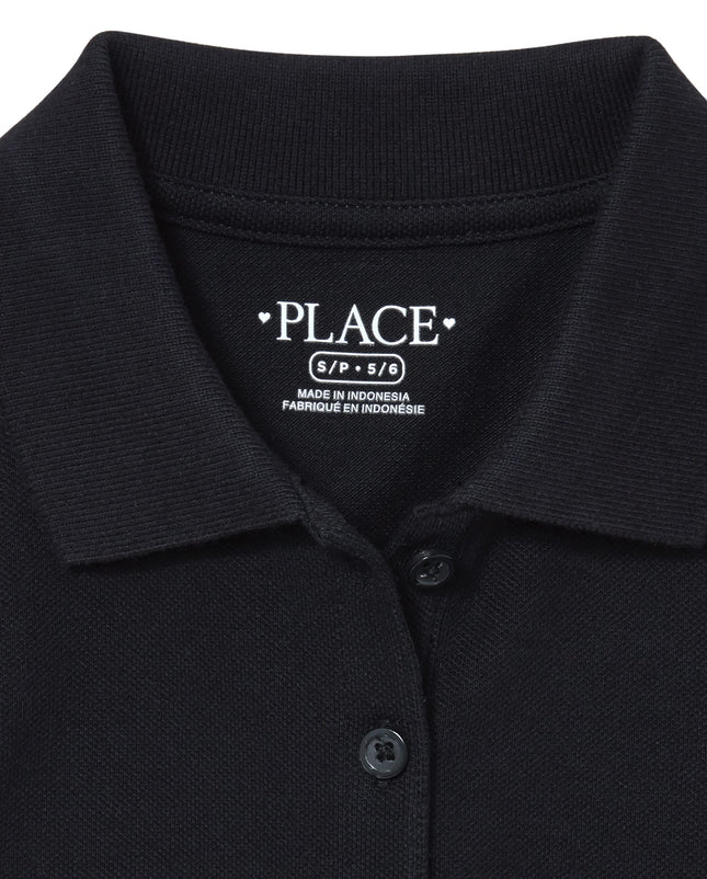 The Children's Place Girls' Uniform Pique Polo Black XS (4)