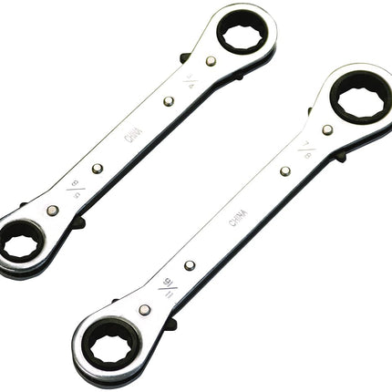 Apollo Tools 5 Piece Metric Steel Ratcheting Wrench Set Includes 5 Ratcheting Wrenches in Quick Release Case for Trunk, Garage and on the Road - DT1213