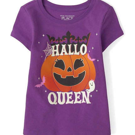 T-shirt graphique à manches courtes The Children's Place pour bébés et tout-petlings, Halloween Queen, 3T