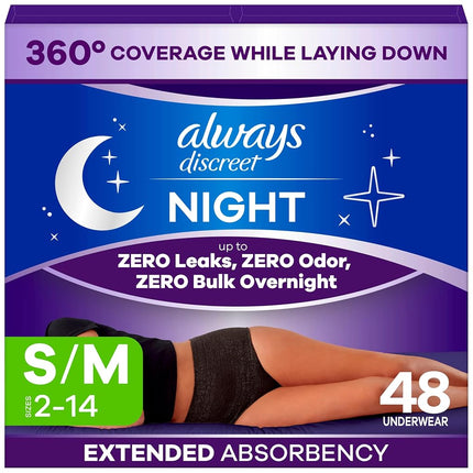 Always Discreet Adult Incontinence Overnight Under