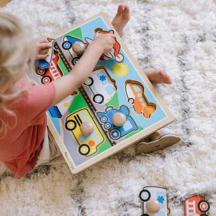 Melissa & Doug Vehículos Puzle de Encaje Grande