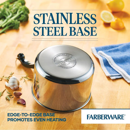 Farberware Classic Stainless Steel 3-Quart Covered Saucepan