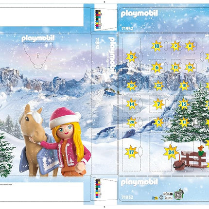 PLAYMOBIL - Horses Of Waterfall - Christmas Baking in The Riding Café - Advent Calendar for Horse Fans - with Daily Surprises and Accessories - Excellent Gift for Children Aged 4 and Over - 71952