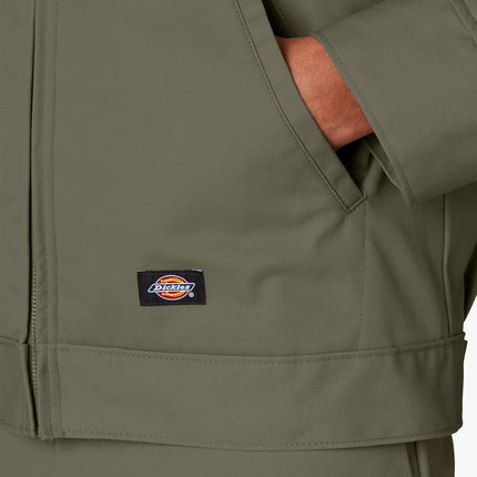 Dickies Men's Insulated Eisenhower Front-Zip Jacket, Moss, XX-Large