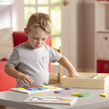 Melissa & Doug Beginner Wooden Pattern Blocks Educational Toy