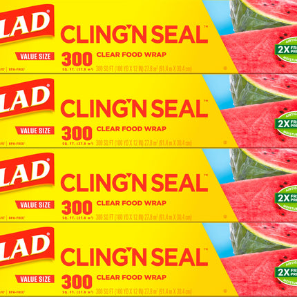 Glad ClingWrap Plastic Food Wrap - 300 Square Foot