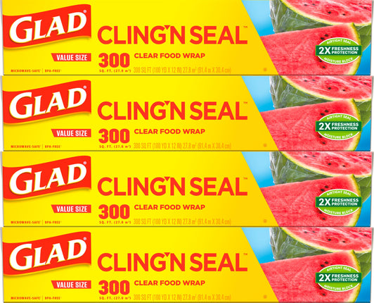 Glad ClingWrap Plastic Food Wrap - 300 Square Foot