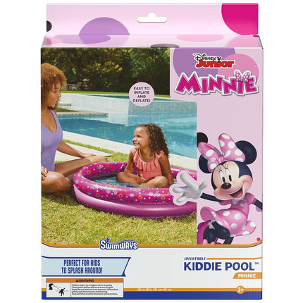 Swimways Minnie Mouse Kiddie Pool, Inflatable Above Ground Pool & Outdoor Toys, Minnie Mouse Party Supplies & Pool Toys for Kids Aged 3 & Up