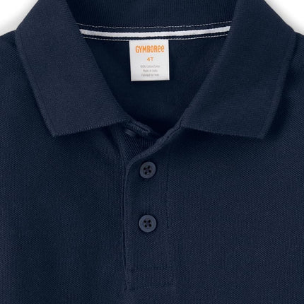 Gymboree Boys' and Toddler Long Sleeve Polo Shirt, Navy 3-Pack, 6