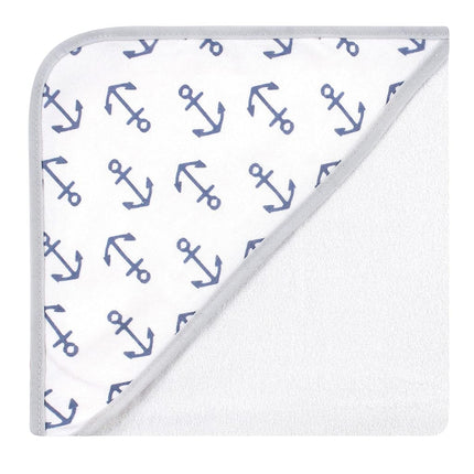 Hudson Baby Unisex Baby Cotton Rich Hooded Towels, Sailor Elephant, One Size