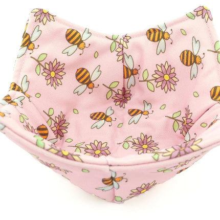 ROGITU Cotton Microwavable Bowl Cozy, Microwave-Safe Hot Bowl Holders, Soup Bowl Cozy Bowl Hot Pads (E)