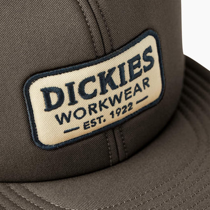 Dickies Men's Flat Bill Trucker W/Embr Twill Patc, Green, One Size