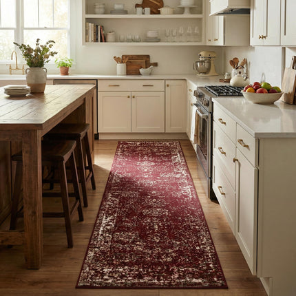 Unique Loom Sofia Collection Burgundy 2 x 13 Runne