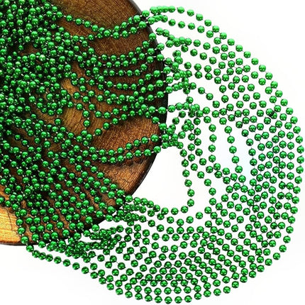 Amscan 395801.03 Accessoires, colliers de perles, articles de fête, vert, 76 cm, 50 pièces